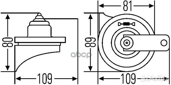 Звуковой сигнал универсальный 3FH007424811 hella