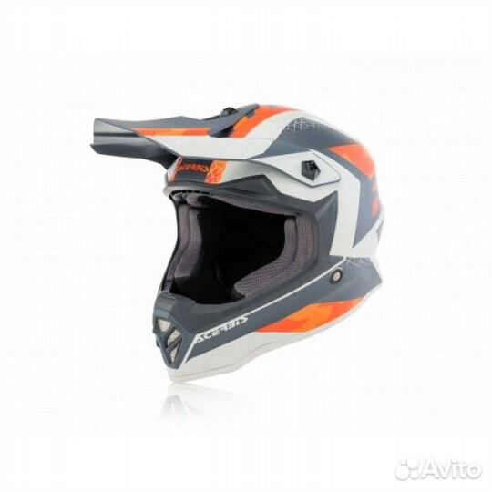 Детский мотошлем Acerbis steel orange/grey, S