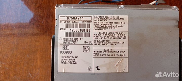 Магнитола Mitsubishi Pajero 4