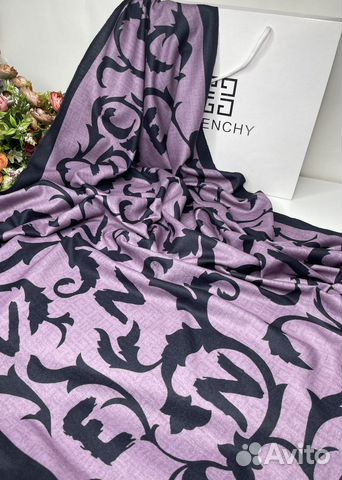 Двусторонний платок givenchy фиолетовый