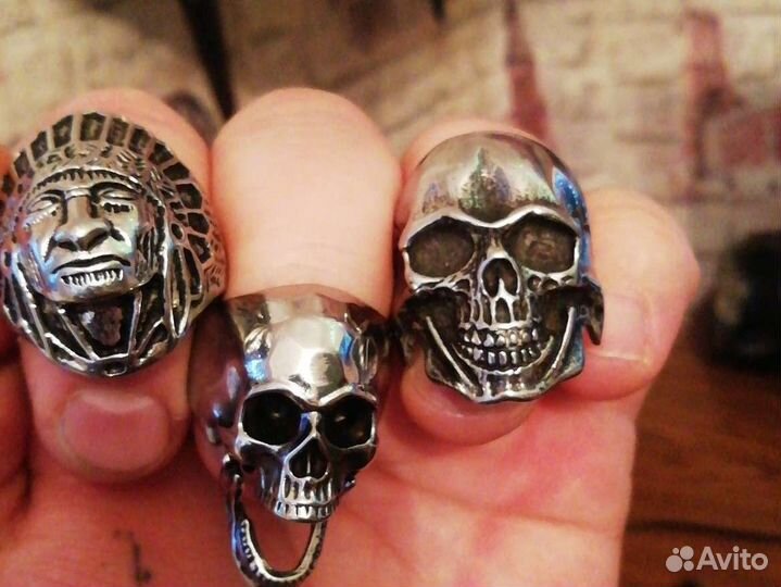 Печатка череп, индеец