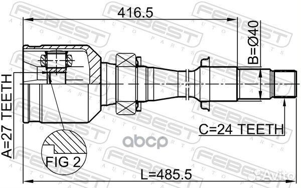 ШРУС внутренний правый 27X40X24 0111MCV30RH Febest