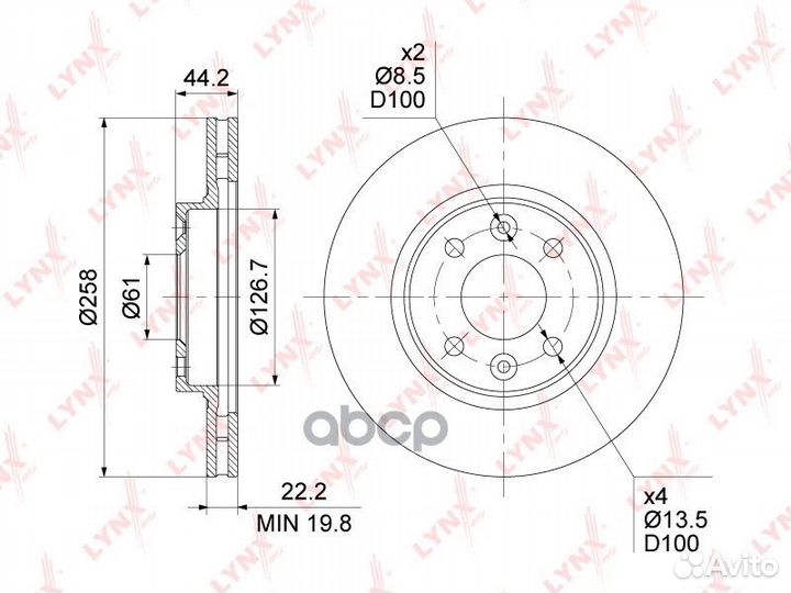 Диск тормозной renault Clio IV 12 / Logan II 1