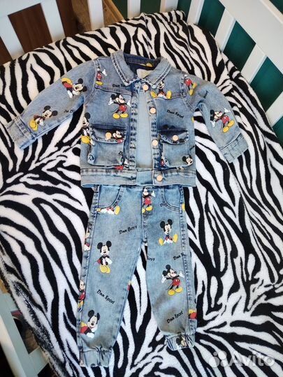 Джинсовый костюм 9-12 месяцев