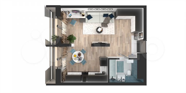 Квартира-студия, 38,8 м², 13/25 эт.