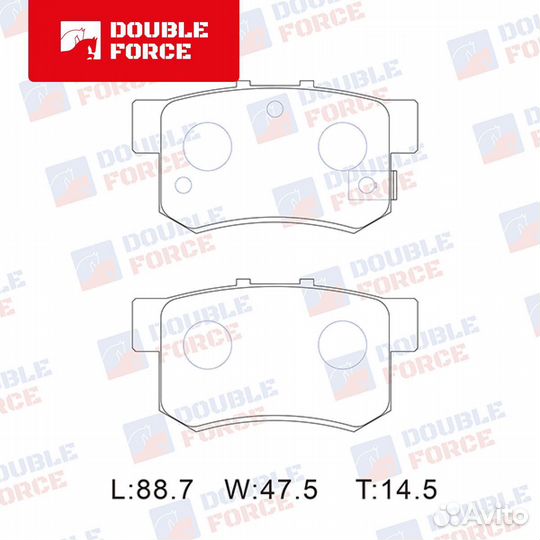 Тормозные колодки дисковые Double Force арт. DFP3175 задние для: honda FIT GP4, accord CF/CL, civic