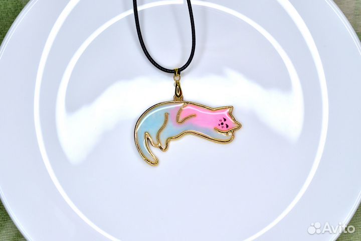 Кулон / подвеска Спящий кот