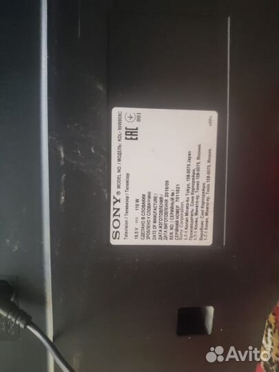 Телевизор на запчасти sony KDL-50W808C