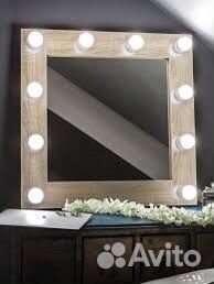 Зеркало с подсветкой настольное или навесное