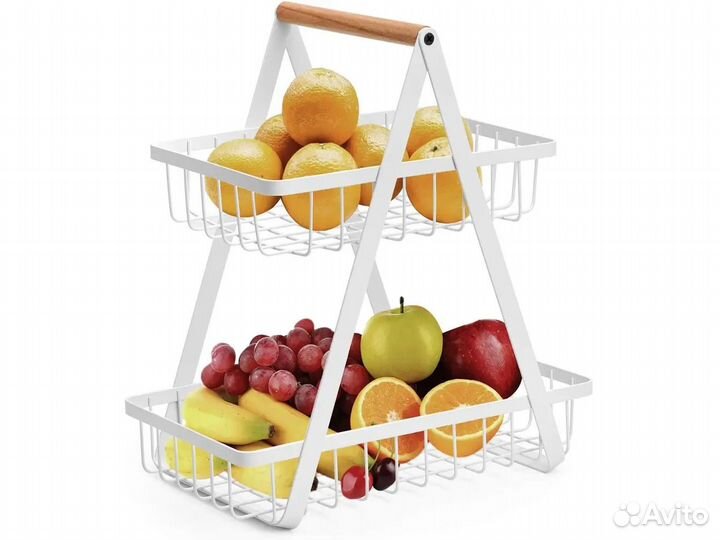 Корзина фруктов белая