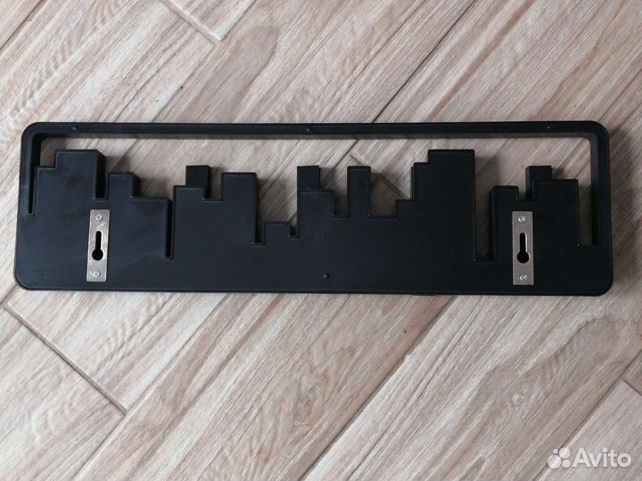 Вешалка настенная city со складными крючками черн