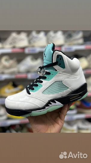 Кроссовки nike air jordan 5 retro Ice blue