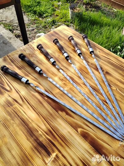 Шампура с деревянной ручкой