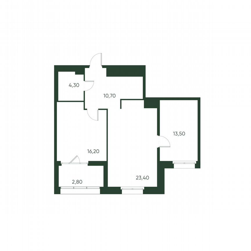 2-к. квартира, 70,9 м², 6/10 эт.