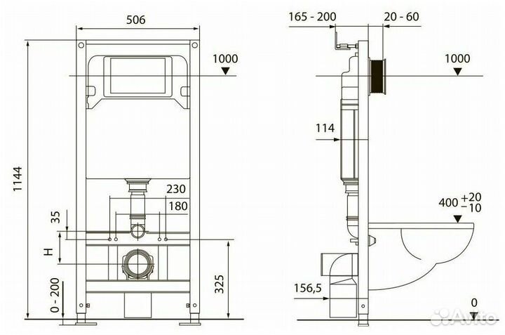 Инсталляция для унитаза Tece S955101 кнопка хром