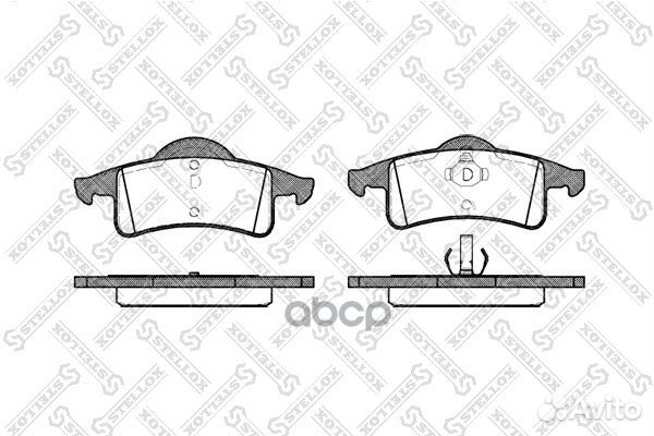 769 000B-SX колодки дисковые задние с антискр