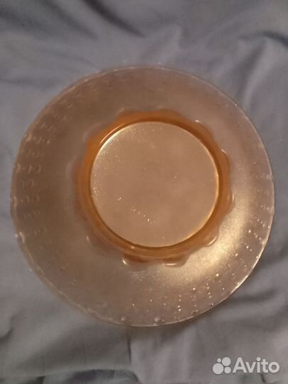 Блюдо салатник розовое стекло СССР Неман