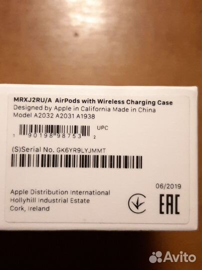 Наушники Apple Airpods 2 оригинал