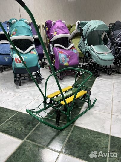 Санки на колесах новые