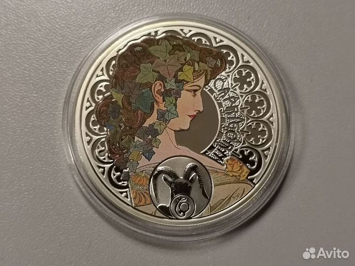 1 доллар 2010-2011 Ниуэ- Зодиак Альфонса Мухи