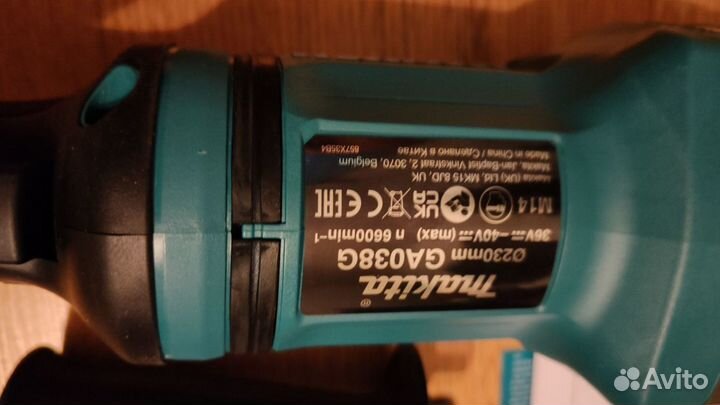 Аккумуляторная ушм Makita XGT GA038GZ 230мм