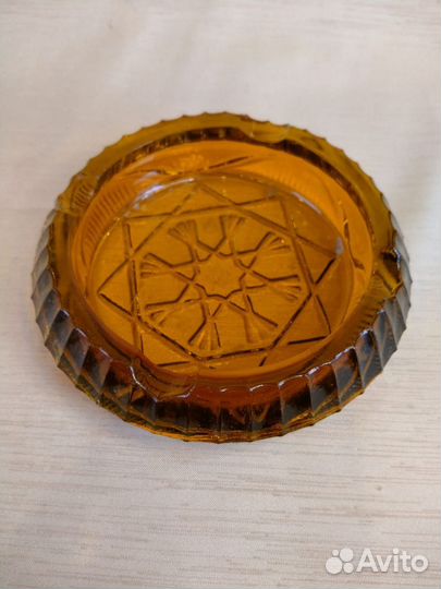 Пепельница цветное стекло СССР