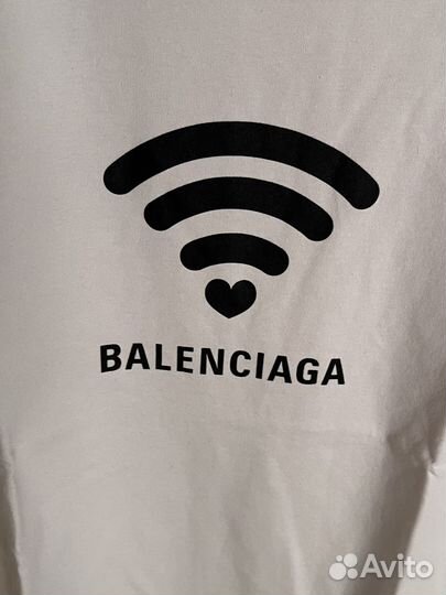 Футболка Balenciaga WiFi белая