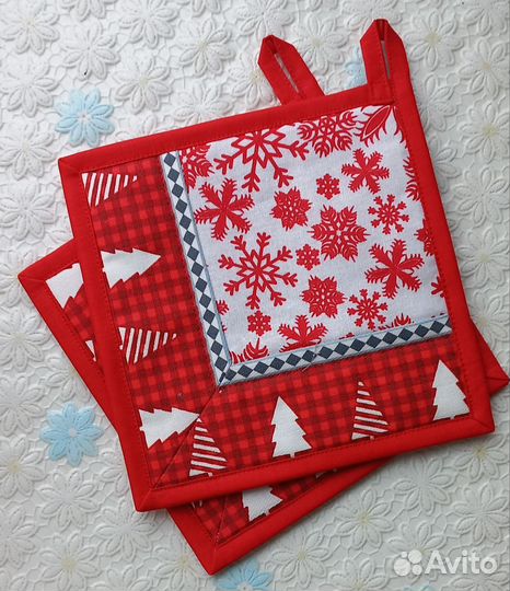 Прихватки для кухни новогодние на подарок