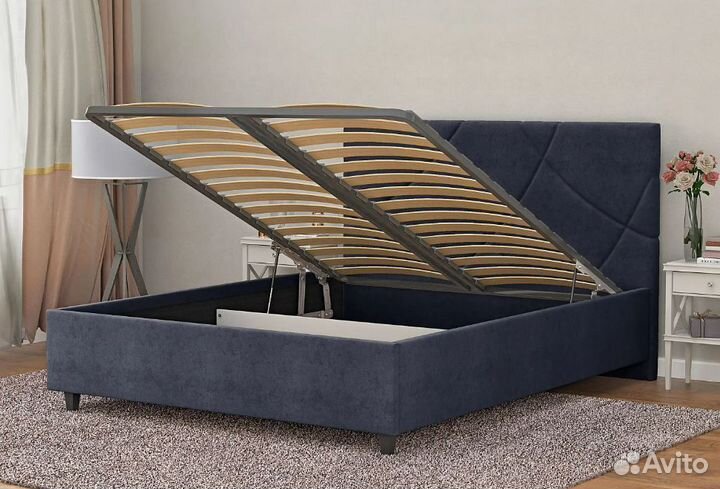 Кровать Лилу темно-серая