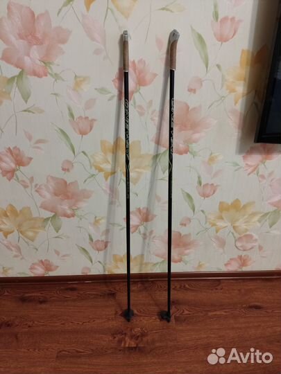 Лыжные ботинки, палки, одежда