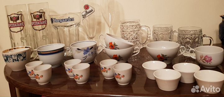 2 Кружки хрусталь / стекло,бокал для пива, кувшин