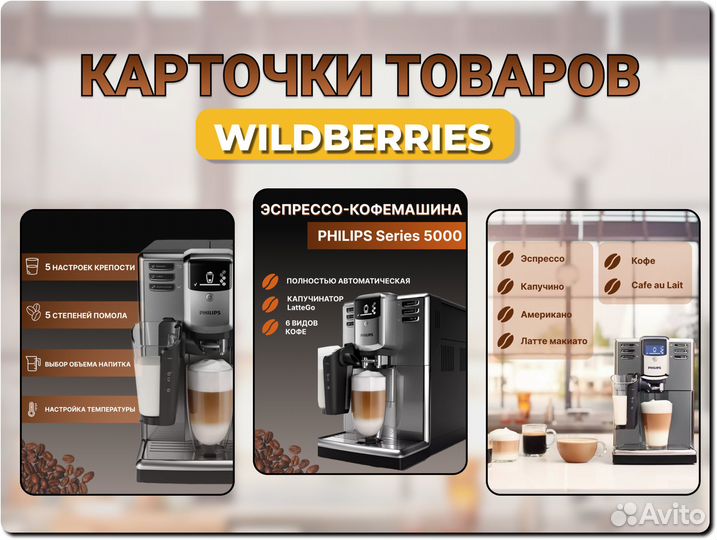 Дизайн карточек для маркетплейсов. Инфографика