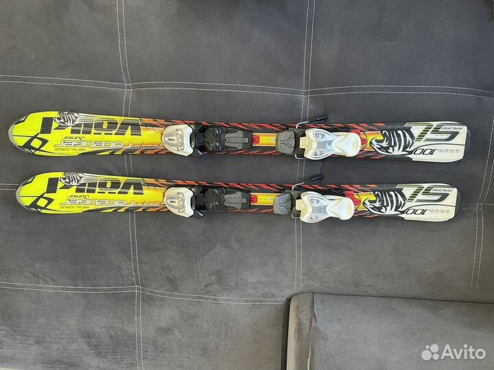 Детские Горные лыжи volkl, 100 и палки skott, 85