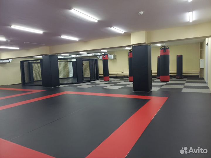 Борцовский ковер 4х4 трехцветный карманы