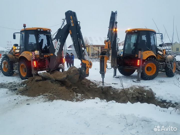 Услуги экскаватора-погрузчика, минипогрузчика