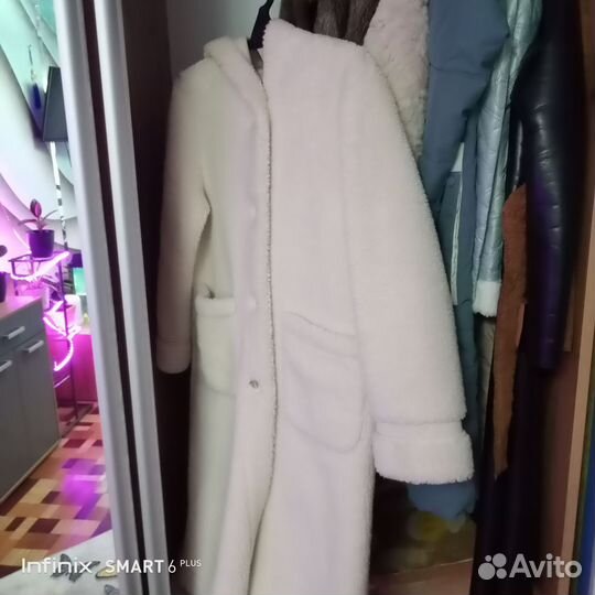 Шуба тедди чебурашка белая