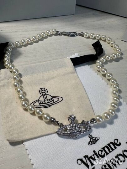 Колье ожерелье Vivienne Westwood mini bas pearl