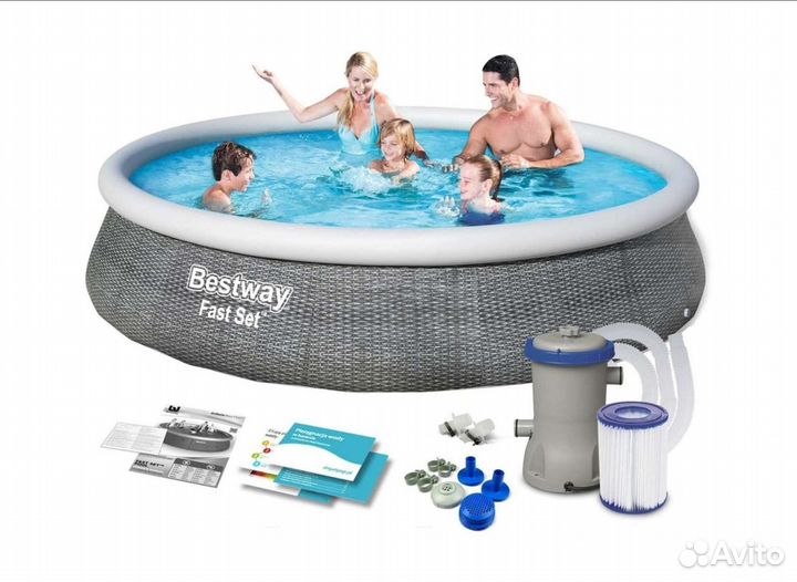 Новый надувной бассейн Bestway 396х84 см