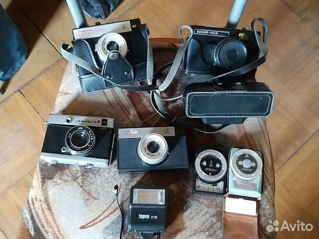 Набор советских фотоаппаратов и экспонометров