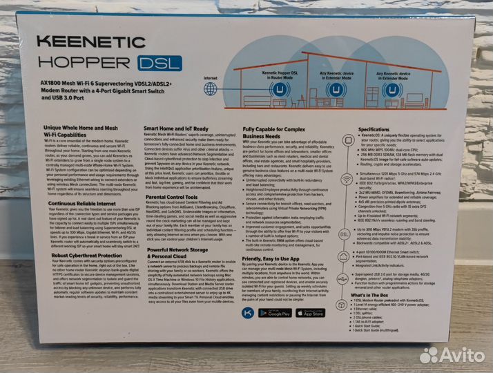 Wifi роутер Keenetic Hopper DSL KN-3610