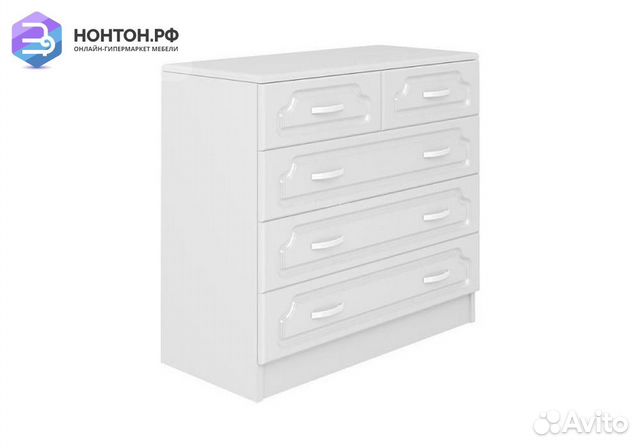 Комод Натали белый глянец