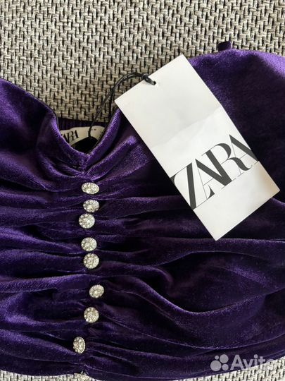 Блуза бархат Zara