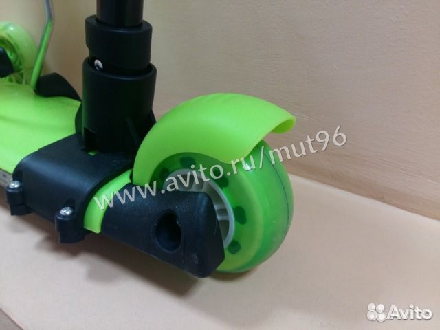 Самокат детский 5 в 1, с ручкой, зеленый