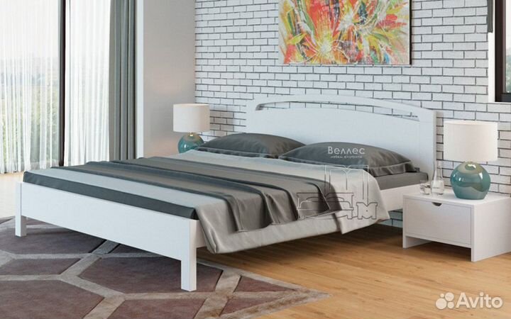 Кровать двуспальная от производителя массив