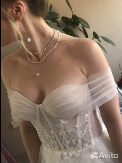 Платье молочное свадебное «Татьяна Каплун» «Ирма»