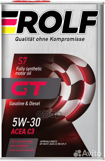 Масло моторное синтетическое GT 5W30 API SN/CF