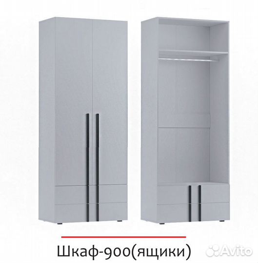 Шкаф белый высокий Далас 230 см