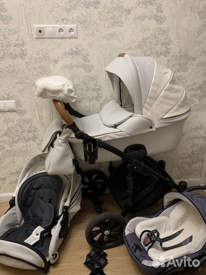 Коляска tutis viva life 3 в 1 экокожа