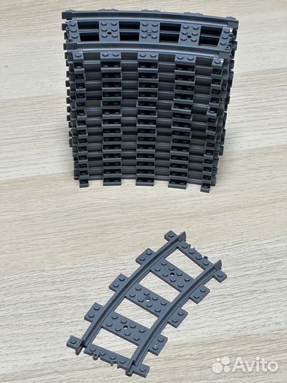 Lego Поворотные рельсы поштучно