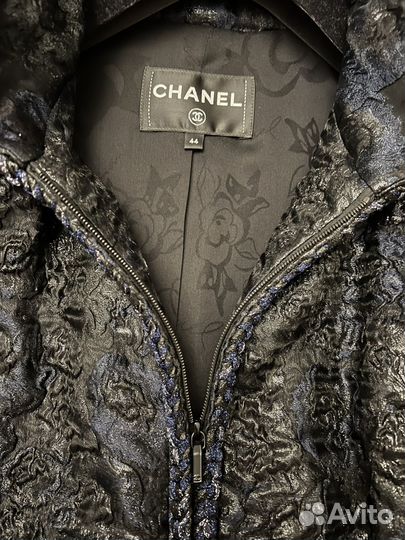 Chanel пальто шелк fr 44